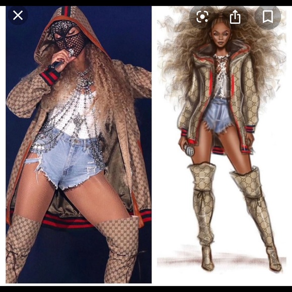 Brand New Gucci Canvas Over the Knee Boots - Picture 2 of 8